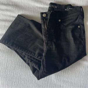 J.Crew 9” Demi-Boot Crop Jeans in stay black wash